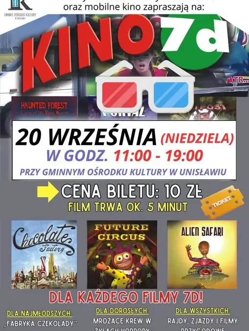Mobilne kino 7D zawita do gminy – seanse już w niedzielę