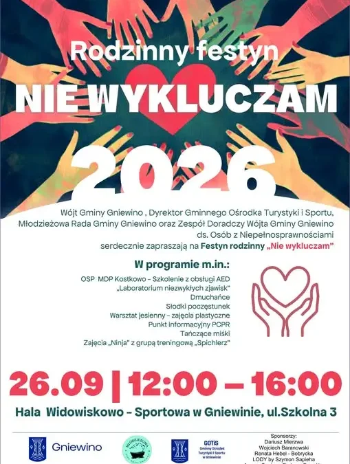Gniewino: piknik integracyjny dla wszystkich – 26 września w hali widowiskowo-sportowej