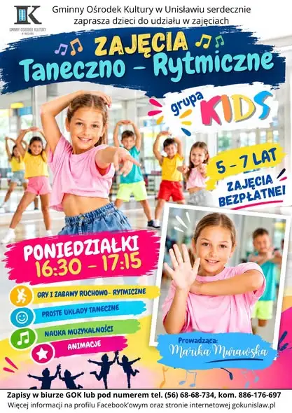 Unisław: bezpłatne zajęcia taneczne dla dzieci ruszają w październiku