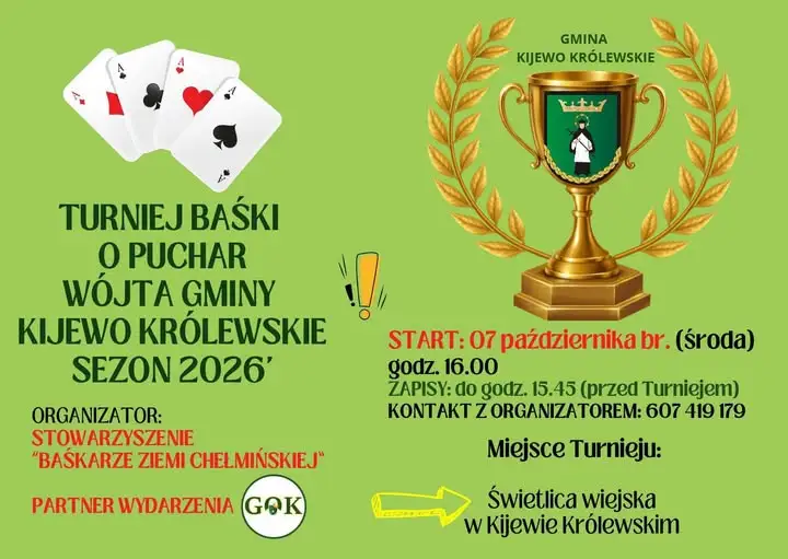 Turniej Baśki o Puchar Wójta Gminy Kijewo Królewskie – 7 października