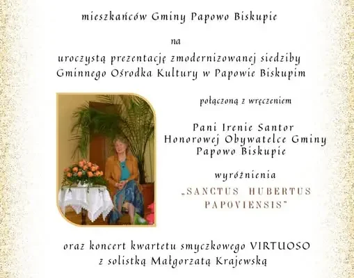 Papowo Biskupie: prezentacja zmodernizowanego GOK i wyróżnienie dla Ireny Santor