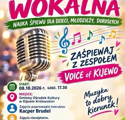 Gminny Ośrodek Kultury w Kijewie Królewskim zaprasza na nowe zajęcia sekcyjne