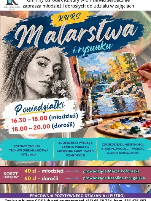 Kurs malarstwa i rysunku w Unisławiu – zapisy trwają