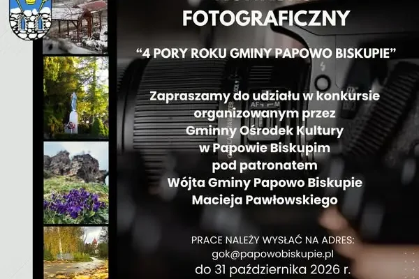 Konkurs fotograficzny „4 Pory Roku Gminy Papowo Biskupie” – stwórz kalendarz na 2027 rok