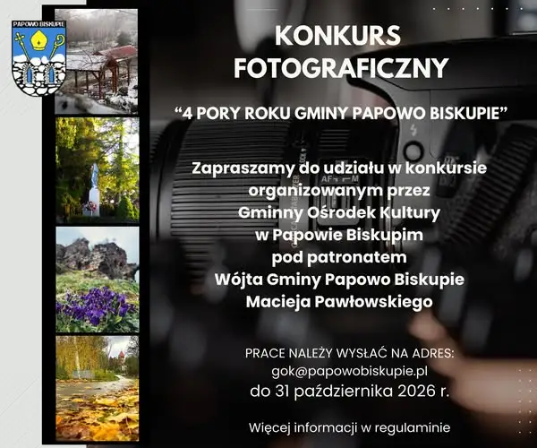 Konkurs fotograficzny „4 Pory Roku Gminy Papowo Biskupie” – stwórz kalendarz na 2027 rok
