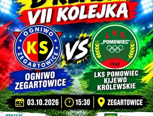 Kijewo Królewskie: wyjazdowy mecz z Ogniwem Zegartowice już w sobotę