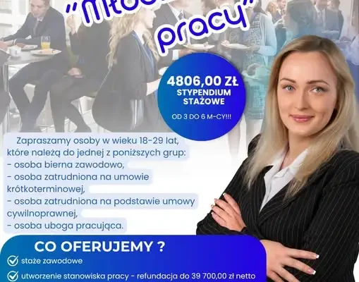 „Młodzi na rynku pracy” – staże i refundacje dla pracodawców z Kujaw i Pomorza