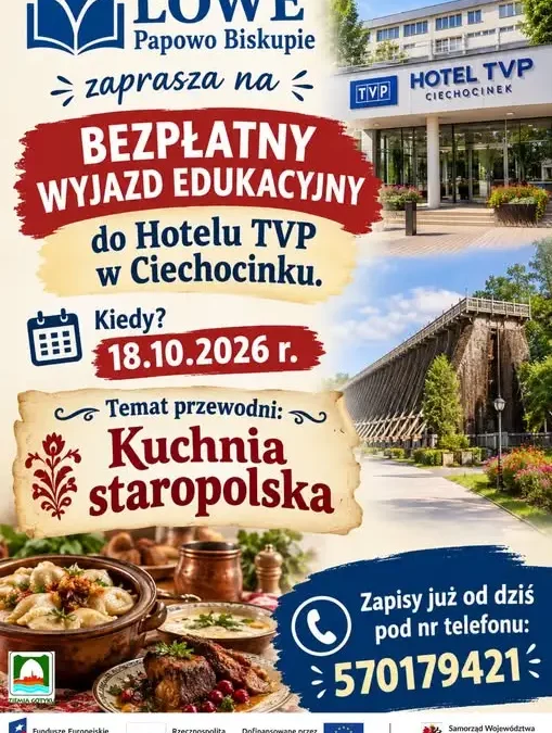 Warsztaty w Ciechocinku dla mieszkańców Gminy Papowo Biskupie – trwają zapisy