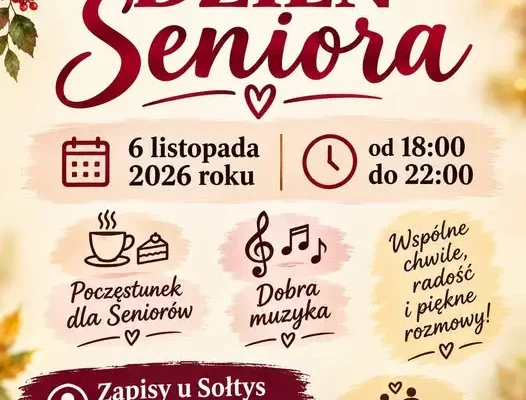 Dzień Seniora w Lisewie – zapisy do 2 listopada