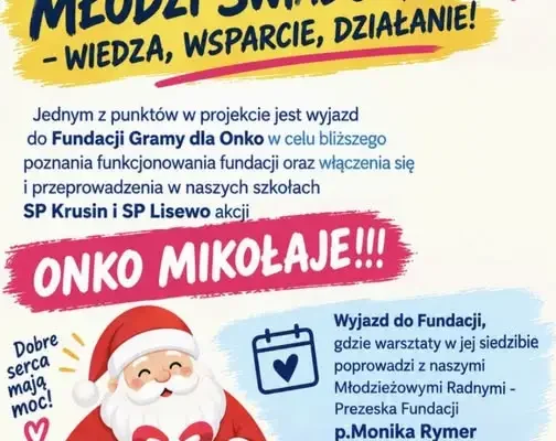 Wolne miejsca na wyjazd do Fundacji Gramy dla Onko w Bydgoszczy