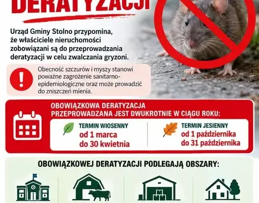 Gmina Stolno przypomina: deratyzacja obowiązkowa do końca października