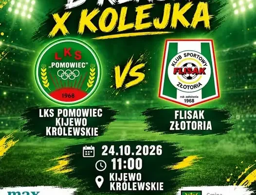 Pomowiec Kijewo podejmie Flisaka Złotoria w kluczowym meczu o punkty