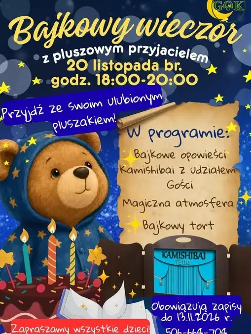 Bajkowy wieczór w Kijewie Królewskim – zapisy do 13 listopada